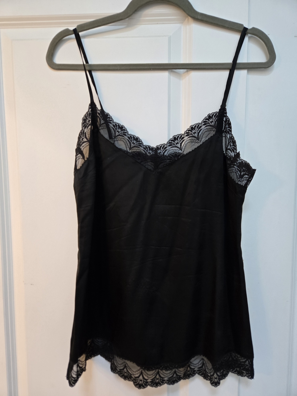 Banana Republic Black Lace-Trim Slip Camisole